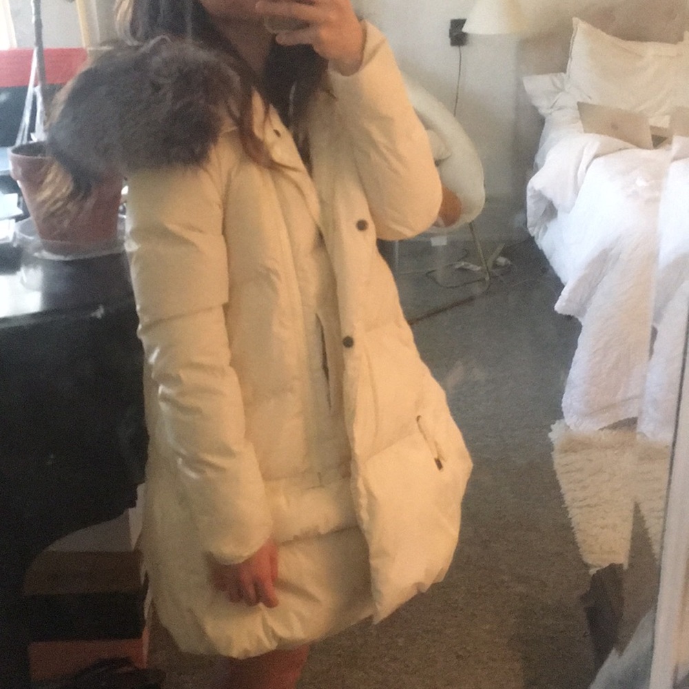 Down Coat White Puffer